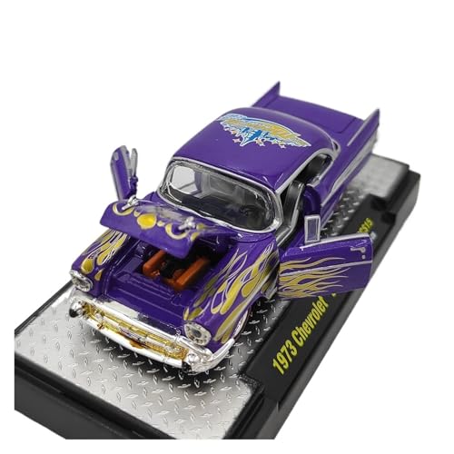Mini Auto Spielzeug 1:64 Für Chevrolet Bel Air Purple Flame Legierung Automodell Supercar Fahrzeug Nostalgisches Souvenir 1973 Wohnkultur von CYQOCD