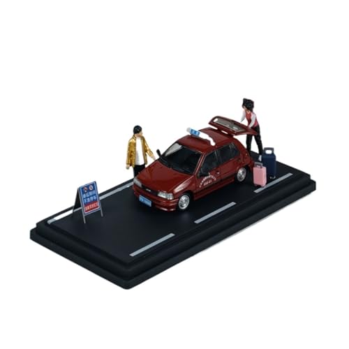 Mini Auto Spielzeug 1:64 Für Daihatsu Xiali Taxi Mit Puppe Version Legierung Auto Modell Retro Dekoration Fahrzeug Modell Wohnkultur von CYQOCD
