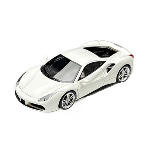 Mini Auto Spielzeug 1:64 Für Das Prancing Horse 488 GTB Limitierte Auflage Harzautomodell Sammler-Schaufensterdisplay Wohnkultur(White) von CYQOCD