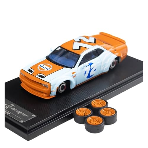Mini Auto Spielzeug 1:64 Für Dodge SRT Hellcat Hellcat Dämon Legierung Auto Modell Multi-Farbe Metall Fahrzeug Ornament Wohnkultur(Orange) von CYQOCD