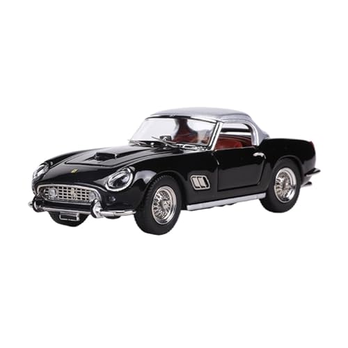 Mini Auto Spielzeug 1:64 Für Ferrari 250GT Cabrio Klassischer Sportwagen Doppeltür Legierung Auto Retro Home Modell Wohnkultur(Black) von CYQOCD