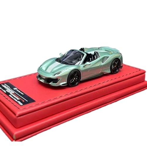 Mini Auto Spielzeug 1:64 Für Ferrari 488 Pista Grün Harz Auto Modell Realistische Fahrzeug Hause Raum Dekoration Display Wohnkultur(Green A) von CYQOCD