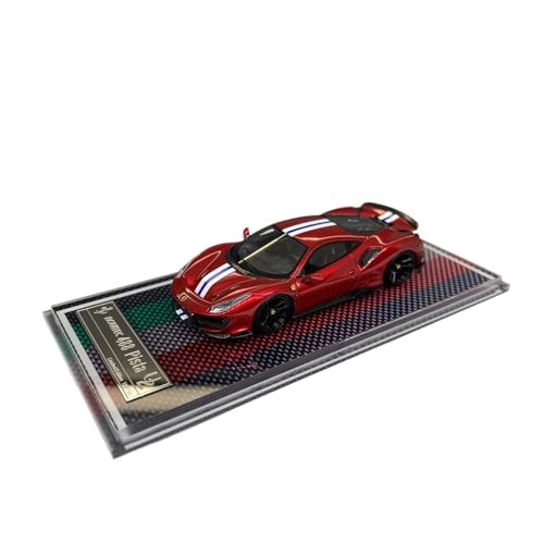 Mini Auto Spielzeug 1:64 Für Ferrari 488Pista Novitec Rot Harz Auto Modell Mini Fahrzeug Spielzeug Simulation Raum Dekoration Wohnkultur von CYQOCD