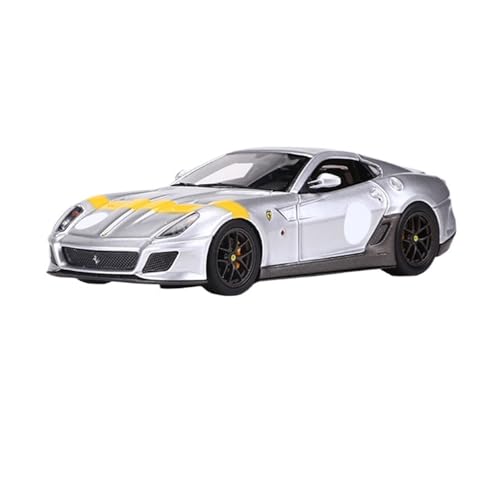 Mini Auto Spielzeug 1:64 Für Ferrari 599 GTO Supersportwagen Simulation Harz Automodell Mehrfarbige Sammlung Dekoration Wohnkultur(Silver) von CYQOCD