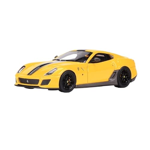 Mini Auto Spielzeug 1:64 Für Ferrari 599 GTO Supersportwagen Simulation Harz Automodell Mehrfarbige Sammlung Dekoration Wohnkultur(Yellow) von CYQOCD