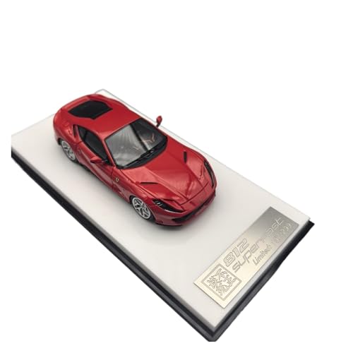 Mini Auto Spielzeug 1:64 Für Ferrari 812 Superfast Statisches Harzauto-Sammelmodell Realistisches Arbeitsplatzornament Wohnkultur(Red) von CYQOCD