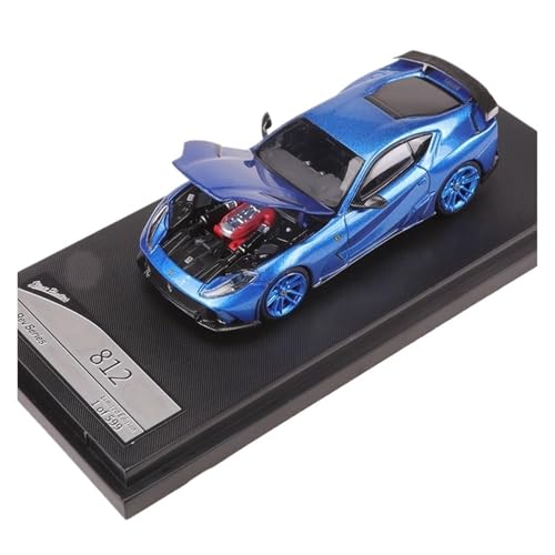 Mini Auto Spielzeug 1:64 Für Ferrari F12 TDF Novitec 812 Blaues Druckguss-Automodell Aus Legierung Mit Zu Öffnender Frontabdeckung Wohnkultur von CYQOCD