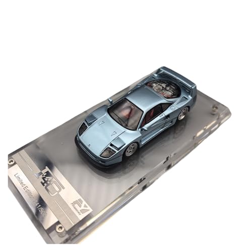 Mini Auto Spielzeug 1:64 Für Ferrari F40 Tänzelndes Pferd Klapplichter Legierung Mehrfarbiges Automodell Realistisches Ornament Wohnkultur(Blue) von CYQOCD