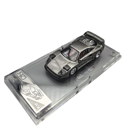 Mini Auto Spielzeug 1:64 Für Ferrari F40 Tänzelndes Pferd Klapplichter Legierung Mehrfarbiges Automodell Realistisches Ornament Wohnkultur(Gray) von CYQOCD