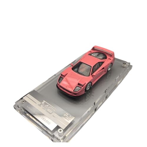 Mini Auto Spielzeug 1:64 Für Ferrari F40 Tänzelndes Pferd Klapplichter Legierung Mehrfarbiges Automodell Realistisches Ornament Wohnkultur(Pink) von CYQOCD