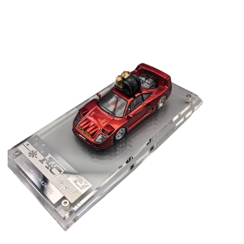 Mini Auto Spielzeug 1:64 Für Ferrari F40 Tänzelndes Pferd Klapplichter Legierung Mehrfarbiges Automodell Realistisches Ornament Wohnkultur(Red A) von CYQOCD