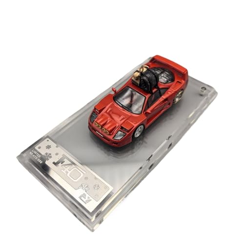 Mini Auto Spielzeug 1:64 Für Ferrari F40 Tänzelndes Pferd Klapplichter Legierung Mehrfarbiges Automodell Realistisches Ornament Wohnkultur(Red B) von CYQOCD
