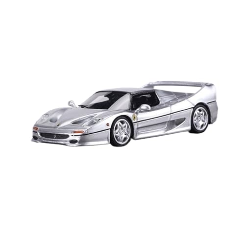 Mini Auto Spielzeug 1:64 Für Ferrari F50 Sportwagen Harz Auto Maßstab Fahrzeug Mini Ornamente Schwarzes Rad Silbernes Rad Wohnkultur(Silver) von CYQOCD