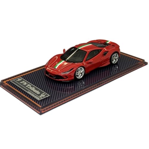 Mini Auto Spielzeug 1:64 Für Ferrari F8 Novitec Modifizierte Ausgabe Harz Dekorative Ornament Auto Modell Souvenir Display Wohnkultur(Red) von CYQOCD