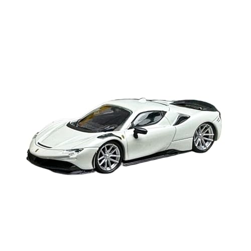 Mini Auto Spielzeug 1:64 Für Ferrari Novitec SF90 Tänzelnden Pferd Hardtop Modifizierte Legierung Auto Modell Eingangsbereich Display Wohnkultur(White) von CYQOCD