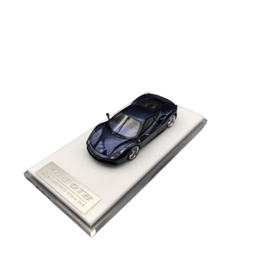 Mini Auto Spielzeug 1:64 Für Ferrari Prancing Horse 488 GTB 70th Anniversary Edition Harz Automodell Für Sammler Wohnkultur(Blue) von CYQOCD
