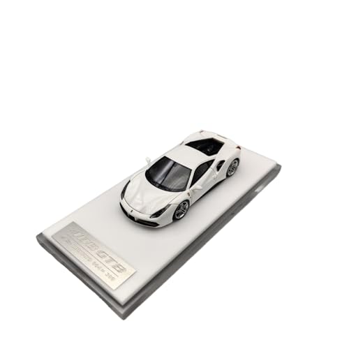 Mini Auto Spielzeug 1:64 Für Ferrari Prancing Horse 488 GTB 70th Anniversary Edition Harz Automodell Für Sammler Wohnkultur(White) von CYQOCD