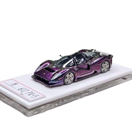 Mini Auto Spielzeug 1:64 Für Ferrari Tänzelndes Pferd 612 P4-5 Harz Automodell Innendekoration Display Display Wohnkultur(Purple) von CYQOCD
