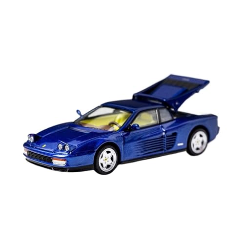 Mini Auto Spielzeug 1:64 Für Ferrari Tesarossa F110 Mit Zu Öffnender Haube Legierung Automodell Mini-Fahrzeug Schlafzimmerdekoration Wohnkultur(Blue) von CYQOCD