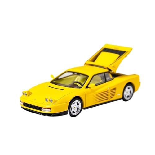 Mini Auto Spielzeug 1:64 Für Ferrari Tesarossa F110 Mit Zu Öffnender Haube Legierung Automodell Mini-Fahrzeug Schlafzimmerdekoration Wohnkultur(Yellow) von CYQOCD