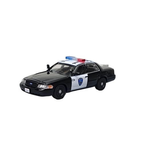Mini Auto Spielzeug 1:64 Für Ford Crown Victoria Polizeiauto Druckguss Metallmodell Spielzeugauto Schwarz Dekomodell Wohnkultur von CYQOCD