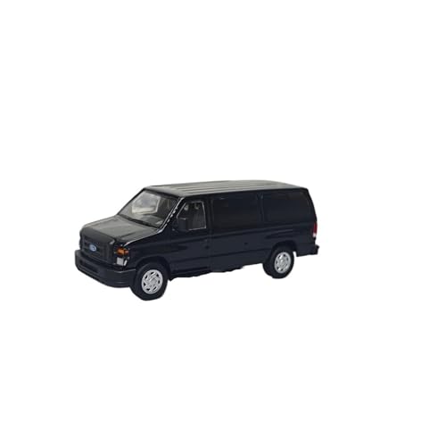 Mini Auto Spielzeug 1:64 Für Ford E350 E-Serie Vans Schwarz Van Hause Fahrzeug Legierung Auto Modell Desktop Display Wohnkultur von CYQOCD