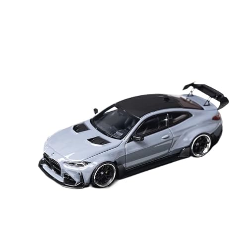 Mini Auto Spielzeug 1:64 Für G82 M4 Adro Body KIT Wide Body Alloy Sportwagen Automodell Realistische Funktionen Silberräder Wohnkultur(Blue) von CYQOCD