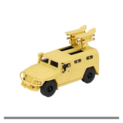 Mini Auto Spielzeug 1:64 Für GAZ Tiger Tank Legierung Automodell Simulation Spielzeug Statische Skala Dekorative Ornamente Wohnkultur(Beige B) von CYQOCD