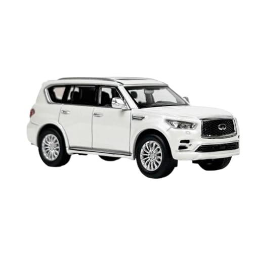 Mini Auto Spielzeug 1:64 Für Infiniti QX80 2020 Legierungsautomodell 8cm Mehrfarbiges Metallfahrzeug Indoor-Spielspielzeug Wohnkultur(White) von CYQOCD