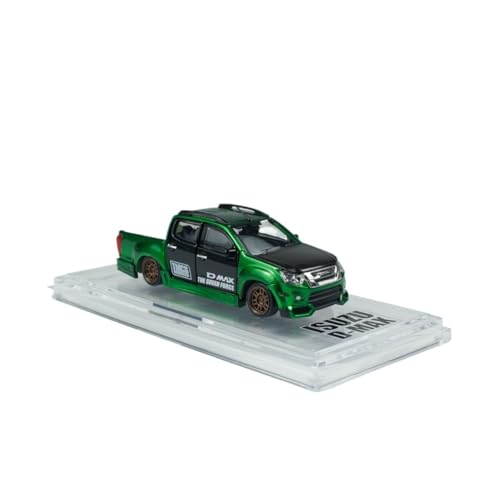 Mini Auto Spielzeug 1:64 Für Isuzu D-Max 2018 Grün Legierung Cabrio Auto Modell Metall Ornamente Enthusiasten Display Wohnkultur von CYQOCD