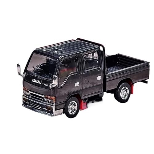 Mini Auto Spielzeug 1:64 Für Isuzu Doppelreihiger Kastenwagen Schwarz Begrenzte 500 Legierung Fahrzeug Erwachsene Sammlung Dekoration Wohnkultur von CYQOCD