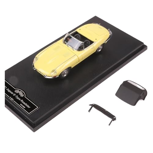 Mini Auto Spielzeug 1:64 Für Jaguar E-Type Vintage-Automodell Aus Legierung Authentisch Detailliertes Metallmodell Und Ausstellungsmodell Wohnkultur(Yellow) von CYQOCD