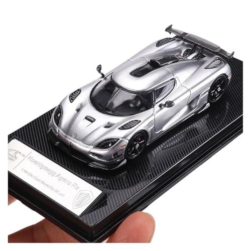 Mini Auto Spielzeug 1:64 Für Koenigsegg Agera RS Supersportwagen Carbon-Abdeckung Legierung Simulation Ornamente Automodellsammlung Wohnkultur(Silver) von CYQOCD