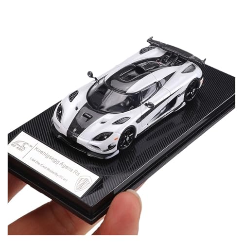 Mini Auto Spielzeug 1:64 Für Koenigsegg Agera RS Supersportwagen Carbon-Abdeckung Legierung Simulation Ornamente Automodellsammlung Wohnkultur(White B) von CYQOCD