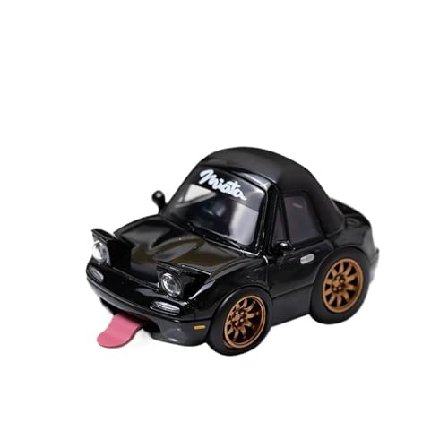 Mini Auto Spielzeug 1:64 Für Mazda MX5 Miata Q-Version Harzmodell Mehrfarbensimulation Sammlerfahrzeugornamente Wohnkultur(Black) von CYQOCD
