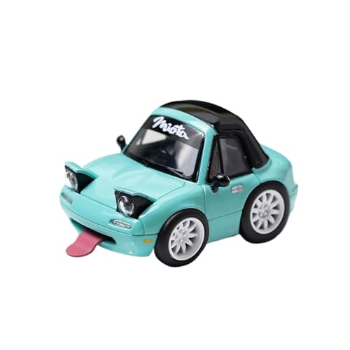 Mini Auto Spielzeug 1:64 Für Mazda MX5 Miata Q-Version Harzmodell Mehrfarbensimulation Sammlerfahrzeugornamente Wohnkultur(Blue) von CYQOCD
