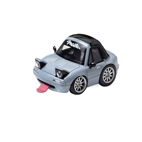 Mini Auto Spielzeug 1:64 Für Mazda MX5 Miata Q-Version Harzmodell Mehrfarbensimulation Sammlerfahrzeugornamente Wohnkultur(Gray) von CYQOCD