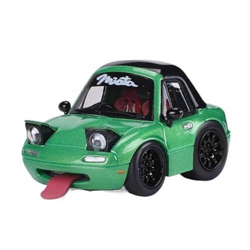 Mini Auto Spielzeug 1:64 Für Mazda MX5 NA1 Miata Q-Version Harz Automodell Süßes Fahrzeug Mit Zubehörsammlung Wohnkultur(Green) von CYQOCD