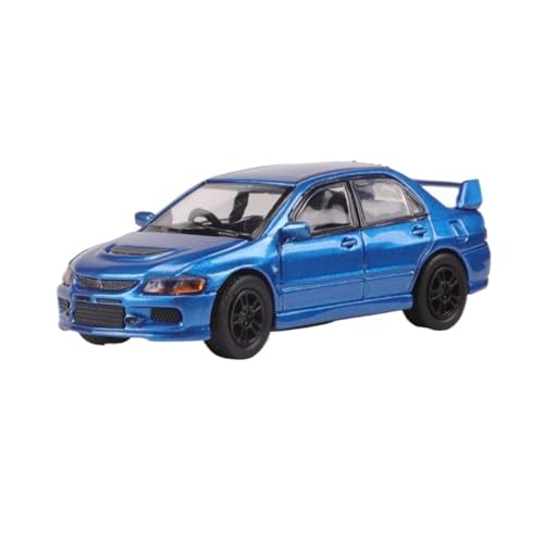 Mini Auto Spielzeug 1:64 Für Mitsubishi Lancer EVO 9. Generation Sammleredition Legierungsautomodell Kleine Dekoration Wohnkultur(Blue) von CYQOCD