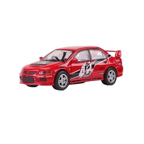 Mini Auto Spielzeug 1:64 Für Mitsubishi Lancer EVO 9. Generation Sammleredition Legierungsautomodell Kleine Dekoration Wohnkultur(Red) von CYQOCD