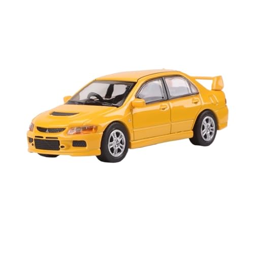 Mini Auto Spielzeug 1:64 Für Mitsubishi Lancer EVO 9. Generation Sammleredition Legierungsautomodell Kleine Dekoration Wohnkultur(Yellow) von CYQOCD