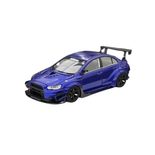 Mini Auto Spielzeug 1:64 Für Mitsubishi Lancer EVO X Varis Breitbau-Harz Automodell Mehrfarbiges Supercar Modedisplay Wohnkultur(Blue) von CYQOCD