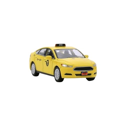 Mini Auto Spielzeug 1:64 Für Mondeo Fusion Taxi Legierung Automodell Mini-Fahrzeug Spielzeug Simulation Sammlung Wohnkultur(Yellow) von CYQOCD