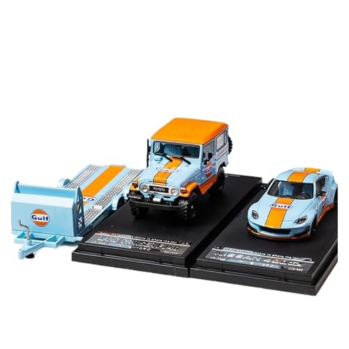 Mini Auto Spielzeug 1:64 Für Nissan 400ZFJ40 Gulf Oil Trailer Set Druckguss-Dekorationslegierung Fahrzeugmodell Ornament Wohnkultur Mini Auto Spielzeug 1:64 Für Nissan 400ZFJ40 Gulf Oil Trailer Set Druckguss-Dekorationslegierung Fahrzeugmodell Ornament Wohnkultur von CYQOCD
