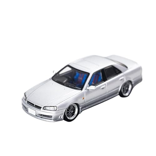 Mini Auto Spielzeug 1:64 Für Nissan GTR ER34 25GT-t High Tail Version Kleine Limousine Legierung Auto Modell Studie Zimmer Ornament Wohnkultur(Silver A) von CYQOCD