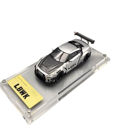 Mini Auto Spielzeug 1:64 Für Nissan GTR R35 LBWK LB Works 35GT-RR Harz Automodell Mehrfarbige Modeornamente Wohnkultur(Silver) von CYQOCD