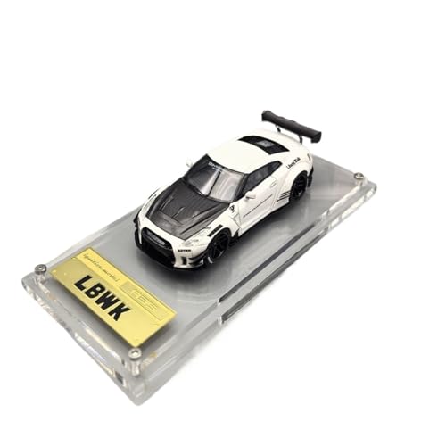 Mini Auto Spielzeug 1:64 Für Nissan GTR R35 LBWK LB Works 35GT-RR Harz Automodell Mehrfarbige Modeornamente Wohnkultur(White) von CYQOCD