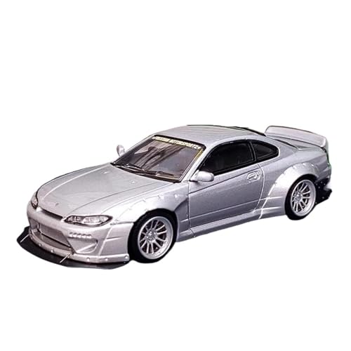Mini Auto Spielzeug 1:64 Für Nissan Silvia S15 Druckguss-Ausstellungsmodell Metallautomodell Statisches Indoor-Spielzeug Sammlerdekor Wohnkultur(Silver) von CYQOCD