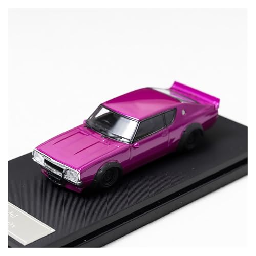 Mini Auto Spielzeug 1:64 Für Nissan Skyline GTR Generation 2 Kpgc110 Legierung Auto Modell Wein Kühler Tisch Display Ornament Wohnkultur(Pink) von CYQOCD