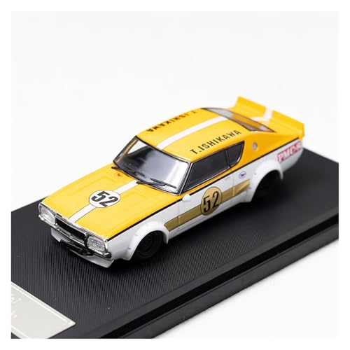 Mini Auto Spielzeug 1:64 Für Nissan Skyline GTR Generation 2 Kpgc110 Legierung Auto Modell Wein Kühler Tisch Display Ornament Wohnkultur(Yellow) von CYQOCD